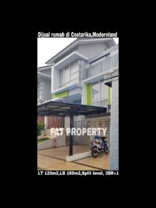 Dijual rumah di Cluster Costarica,Modernland blok CK.