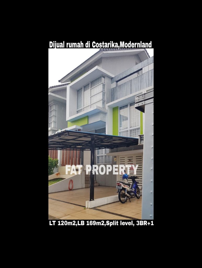Dijual rumah di Cluster Costarica,Modernland blok CK.