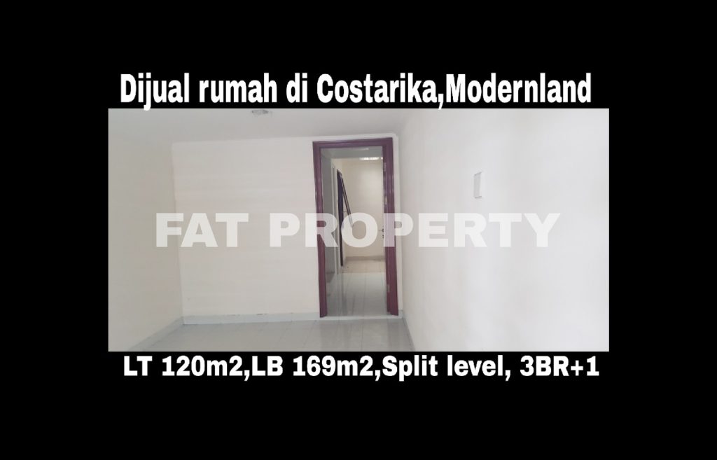 Dijual rumah di Cluster Costarica,Modernland blok CK.