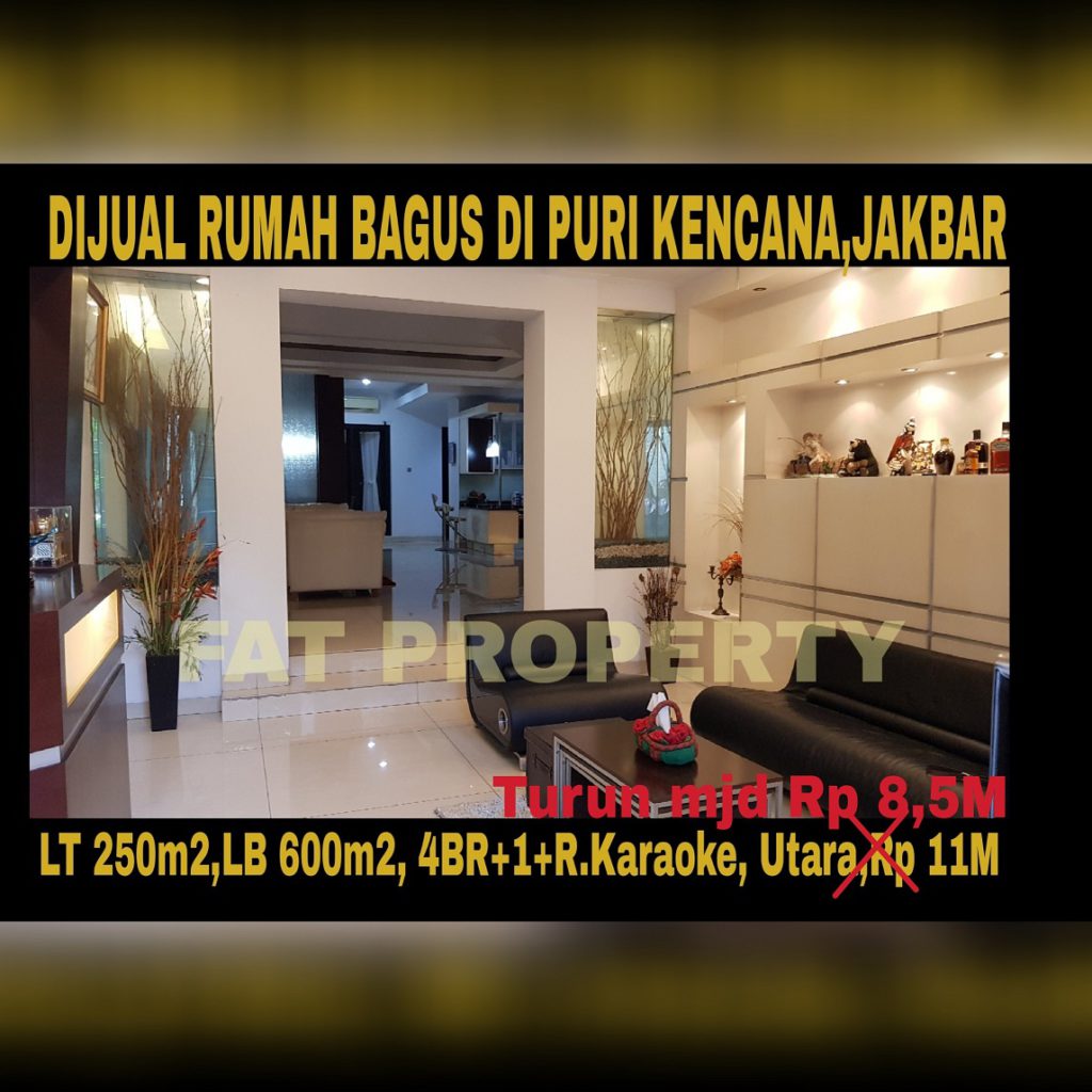 Dijual rumah mewah asri di Puri Kencana blok J,Belakang Gedung Kawan Lama,Jakarta Barat
