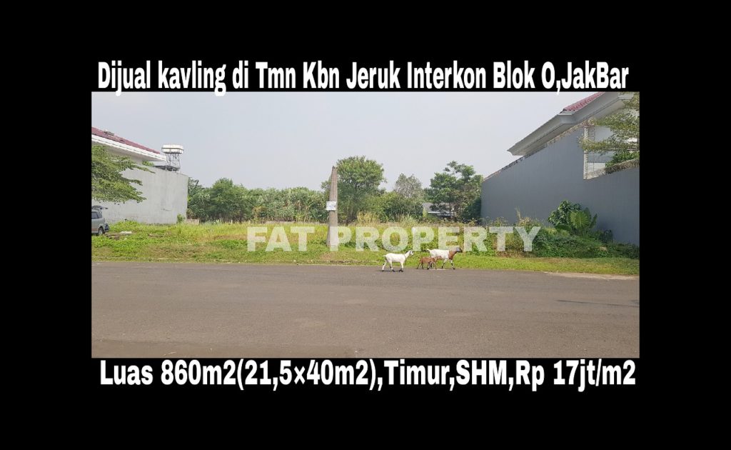 Dijual kavling perumahan di perumahan elite dgn harga super miting: Taman Kebon Jeruk Interkon,Jakarta Barat.