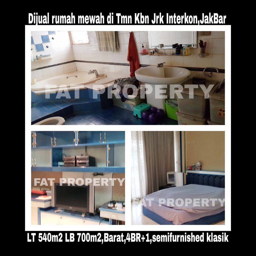 Dijual rumah mewah di perumahan elite orang kaya lama: Taman Kebon Jeruk Interkon,Jakarta Barat.