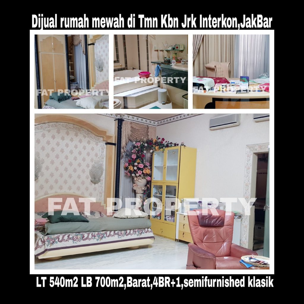 Dijual rumah mewah di perumahan elite orang kaya lama: Taman Kebon Jeruk Interkon,Jakarta Barat.