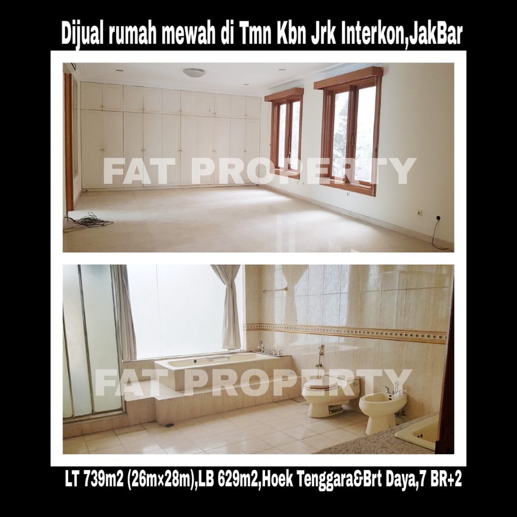 Dijual rumah mewah di perumahan elite orang kaya lama: Taman Kebon Jeruk Interkon Boulevard (samping Blok I),Jakarta Barat