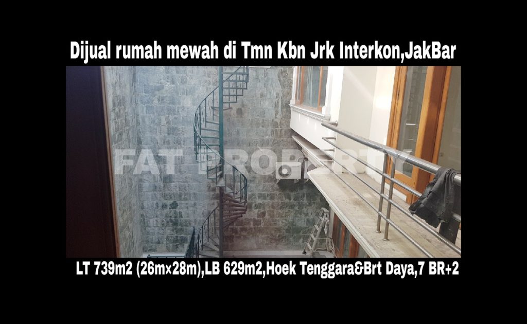 Dijual rumah mewah di perumahan elite orang kaya lama: Taman Kebon Jeruk Interkon Boulevard (samping Blok I),Jakarta Barat