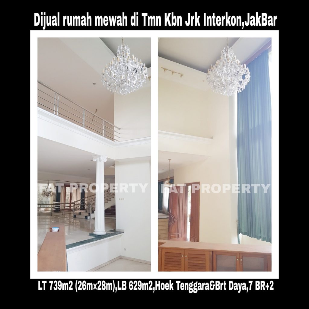 Dijual rumah mewah di perumahan elite orang kaya lama: Taman Kebon Jeruk Interkon Boulevard (samping Blok I),Jakarta Barat