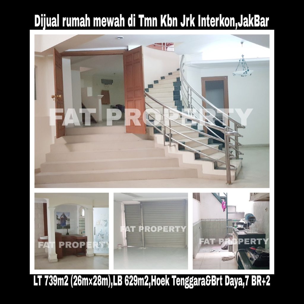 Dijual rumah mewah di perumahan elite orang kaya lama: Taman Kebon Jeruk Interkon Boulevard (samping Blok I),Jakarta Barat