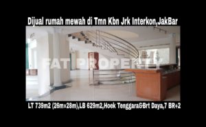 Dijual rumah mewah di perumahan elite orang kaya lama: Taman Kebon Jeruk Interkon Boulevard (samping Blok I),Jakarta Barat
