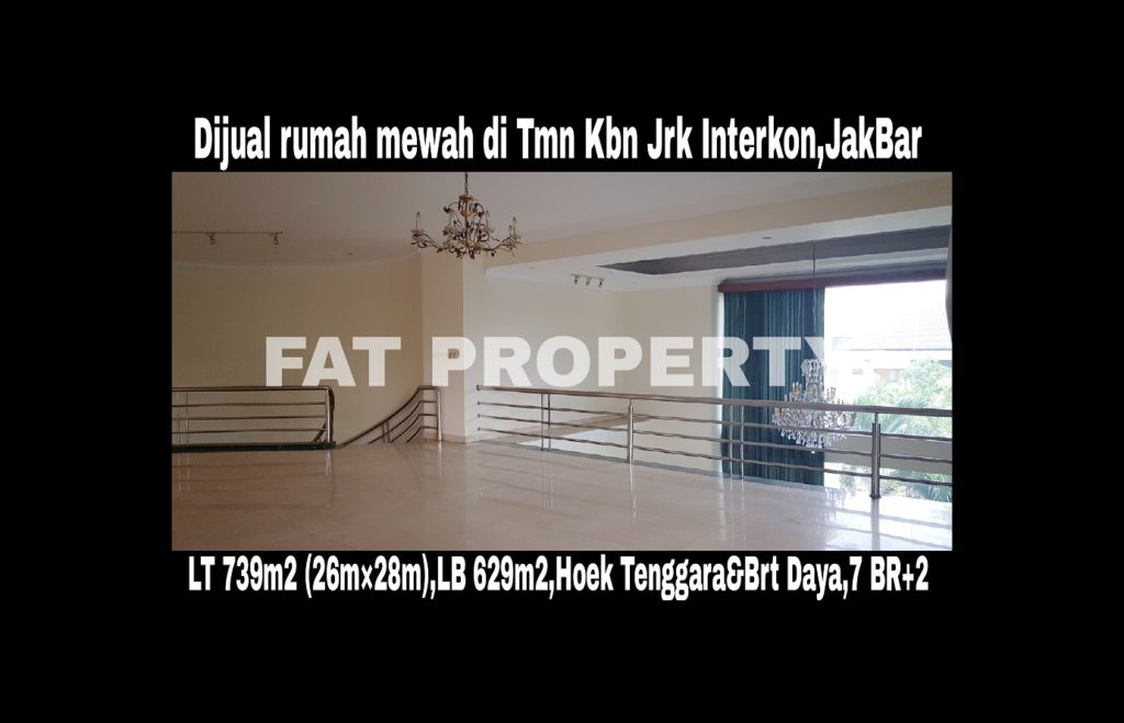 Dijual rumah mewah di perumahan elite orang kaya lama: Taman Kebon Jeruk Interkon Boulevard (samping Blok I),Jakarta Barat