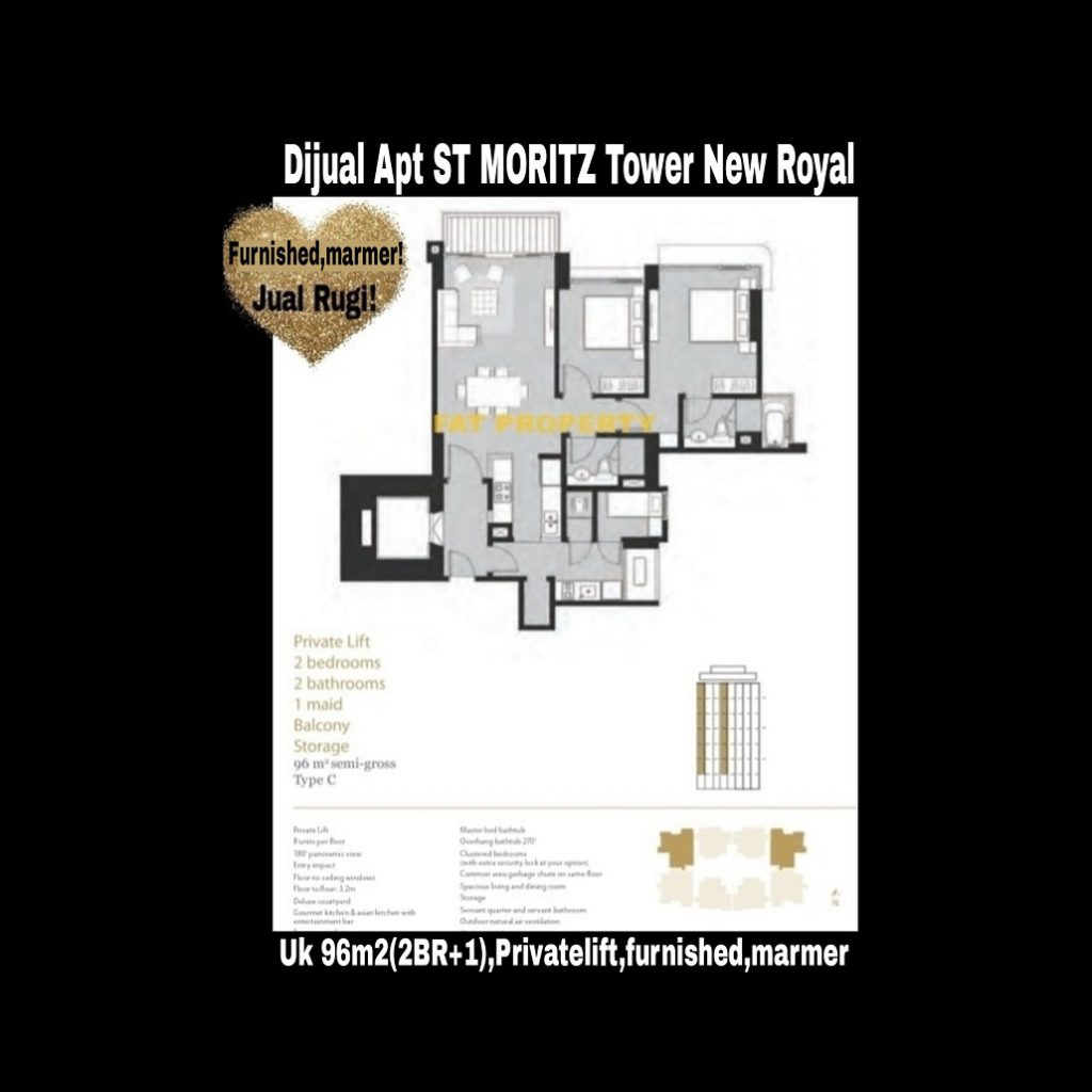Dijual Apartment ST Moritz di Jl Puri Indah Jakarta Barat