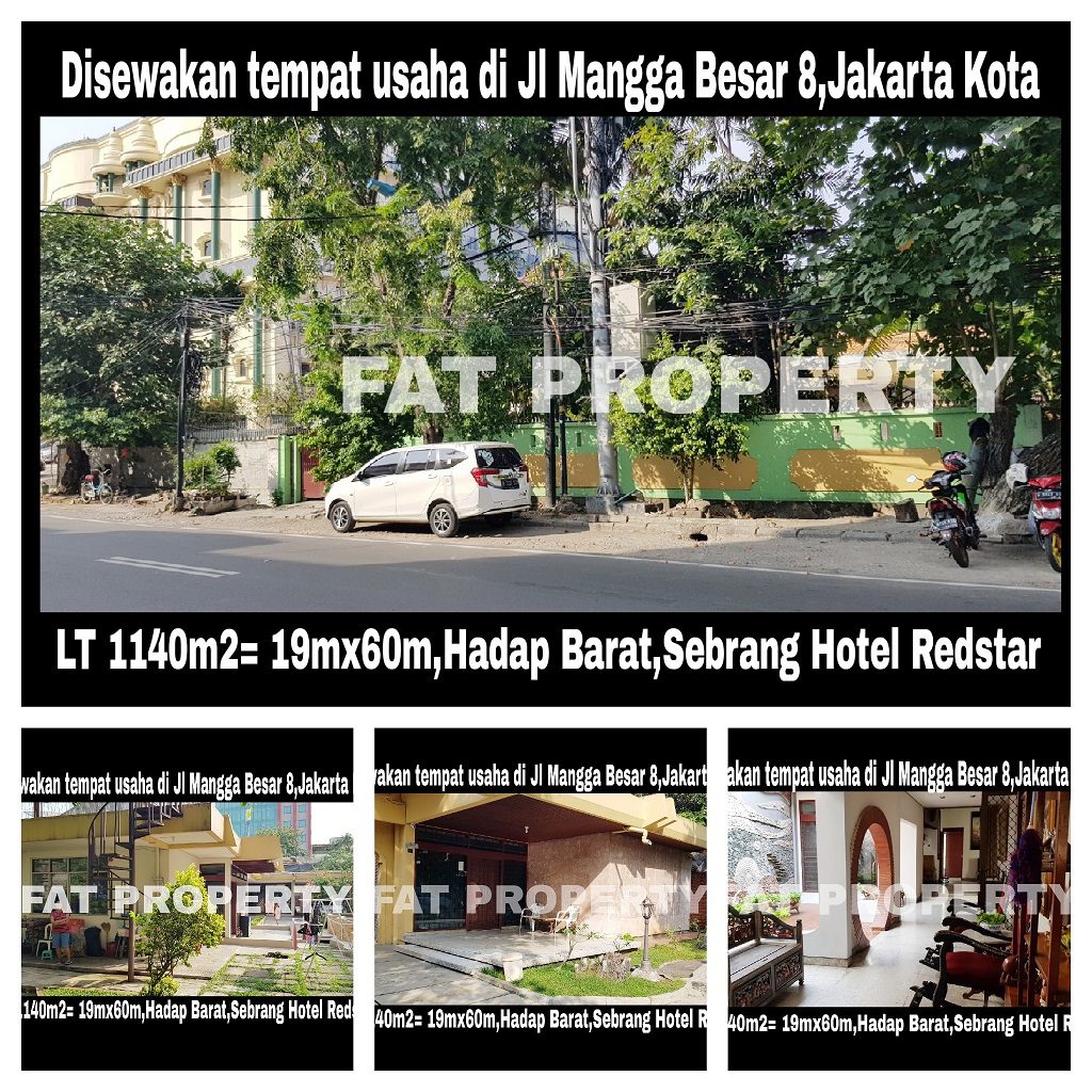 Disewakan tempat usaha di pinggir jalan raya di Jl Mangga Besar 8 persis sebrang Hotel Redstar