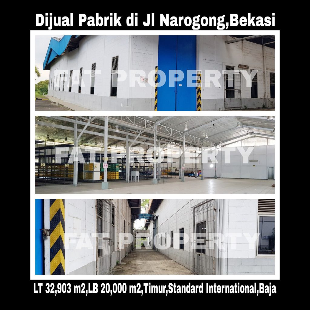 Dijual pabrik bagus di Narogong,Cikiwul,Bekasi