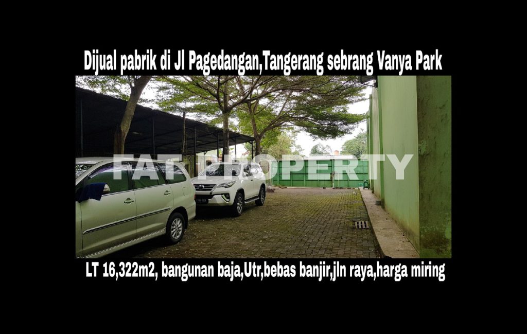 Dijual pabrik ex springbed di jalan raya sebrang Vanya Park
