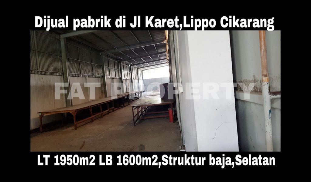 Dijual pabrik ex pabrik batik di Delta Silikon 2,Lippo Cikarang.