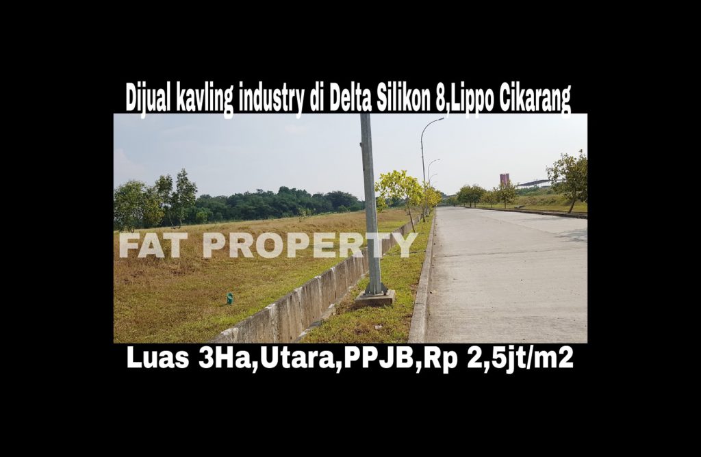 Dijual kavling industry di Delta Silikon 8,Lippo Cikarang.