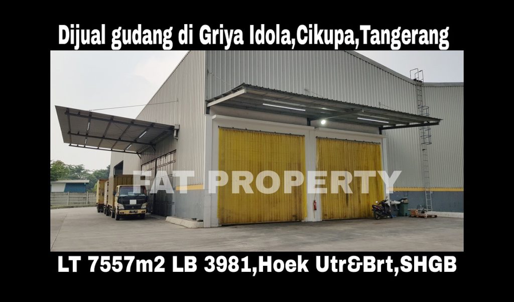 Dijual gudang bagus di Kompleks Pergudangan Griya Idola Industrial Park,Cikupa,Tangerang.