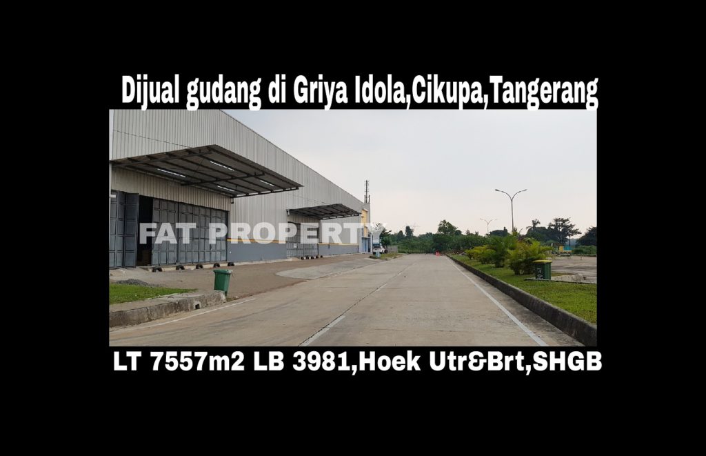 Dijual gudang bagus di Kompleks Pergudangan Griya Idola Industrial Park,Cikupa,Tangerang.