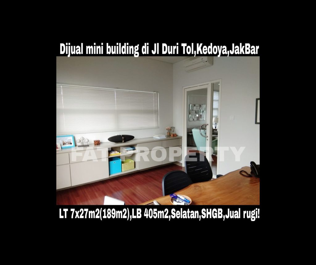 Dijual gedung kantor kecil bagus di Jl Duri Tol,Kedoya,Jakarta Barat.