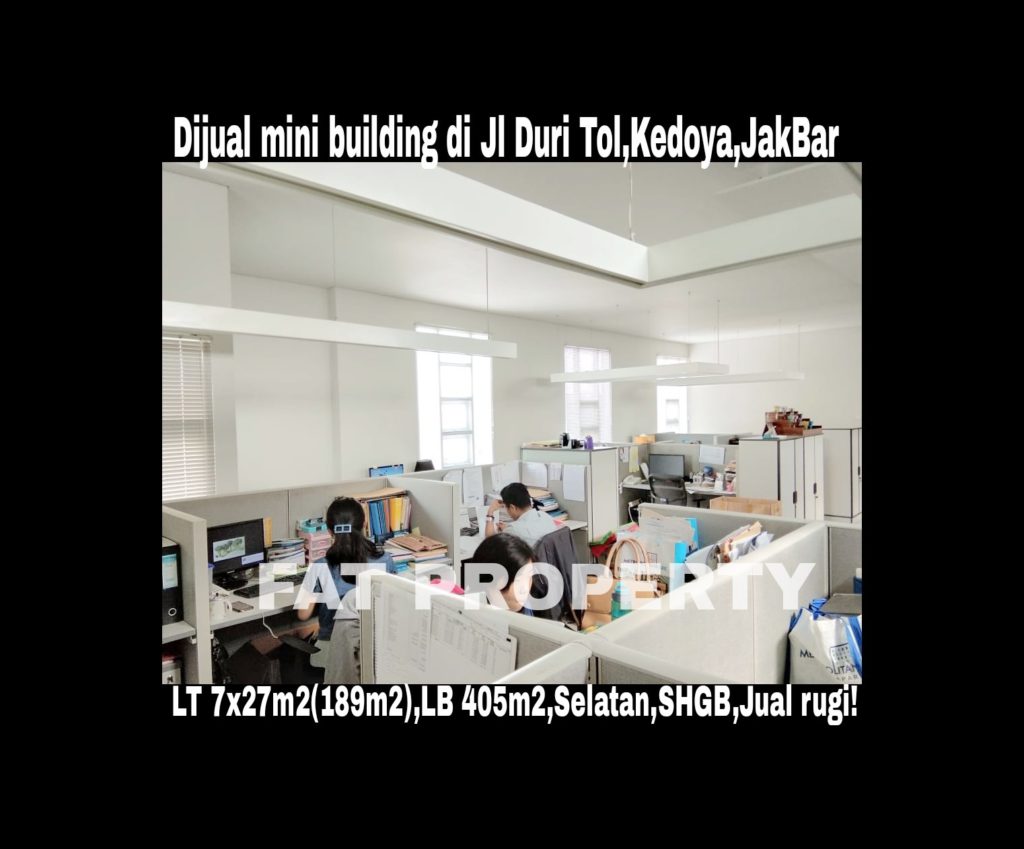 Dijual gedung kantor kecil bagus di Jl Duri Tol,Kedoya,Jakarta Barat.