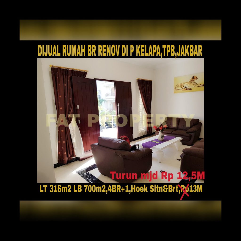 Dijual rumah mewah baru renov di Jl.Pulau Kelapa,Taman Permata Buana,samping Puri Indah,Jakarta Barat.