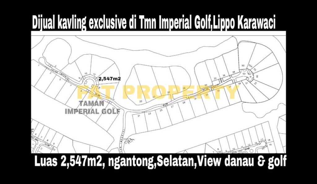 Dijual kavling hunian ekslusif di Imperial Golf,Lippo Karawaci.