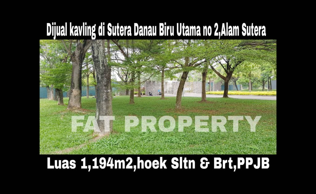 Dijual kavling perumahan elite di Alam Sutera.