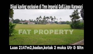 Dijual kavling hunian ekslusif di Imperial Golf,Lippo Karawaci.