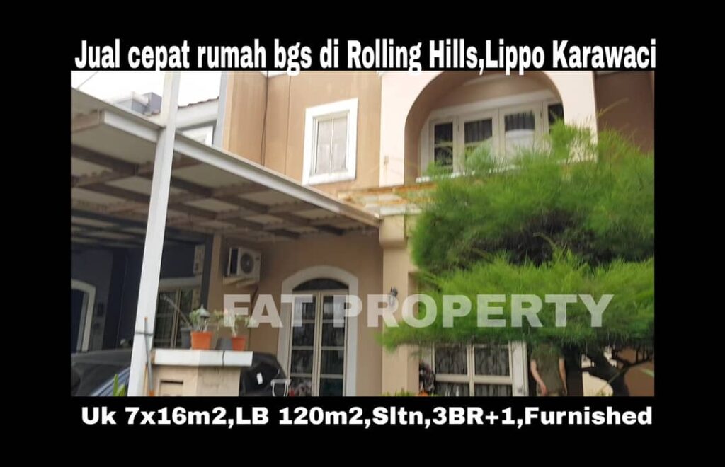 Dijual rumah bagus masih dihuni di Rolling Hills,Lippo Karawaci.