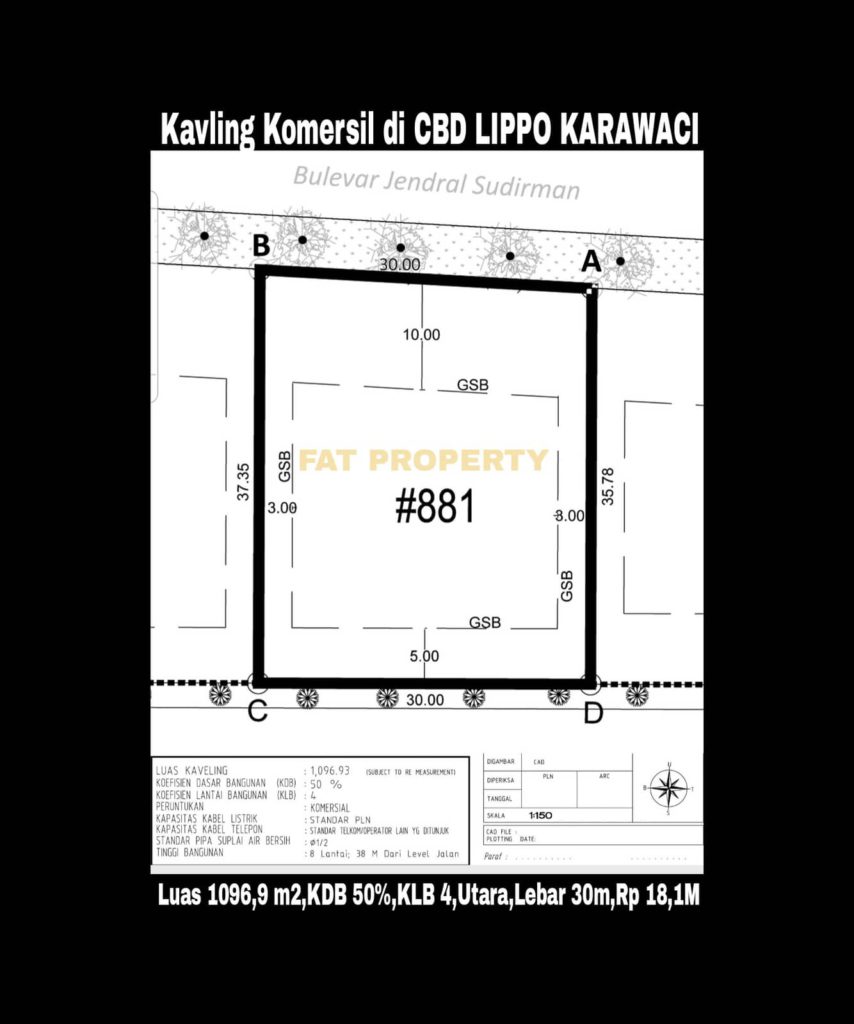 Dipasarkan kavling komersil di CBD Lippo Karawaci sebagai pusat bisnis: BEVERLY COMMERCIAL DISTRICT.