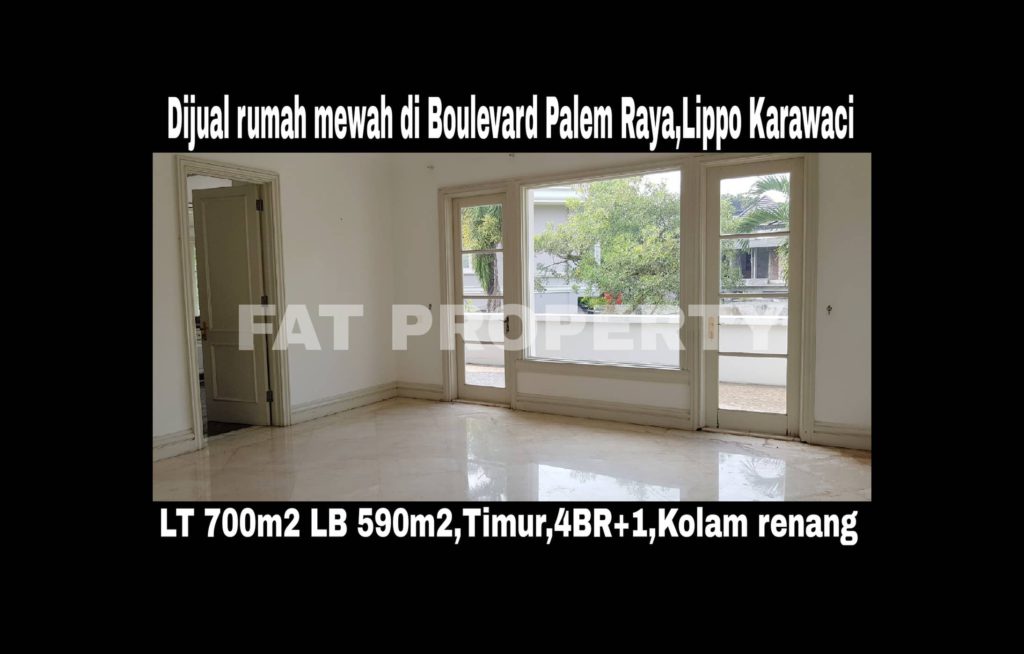 Dijual rumah mewah dgn kolam renang di Jl Boulevard Palem Raya (BPR 2329),Lippo Karawaci.