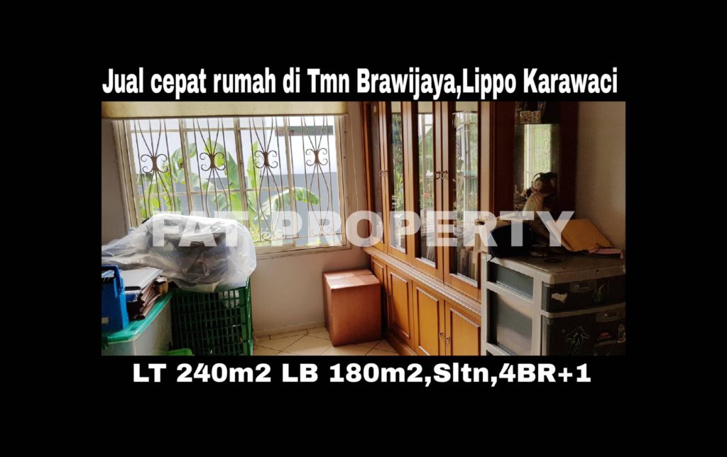 Jual cepat super BU:Rumah asri di Lippo Karawaci Central,di Taman Brawijaya.