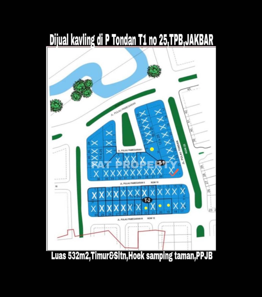 Dijual kavling premium hunian di Jl Boulevard Pulau Tondan Blok T1 no 25,Taman Permata Buana,Jakarta Barat.