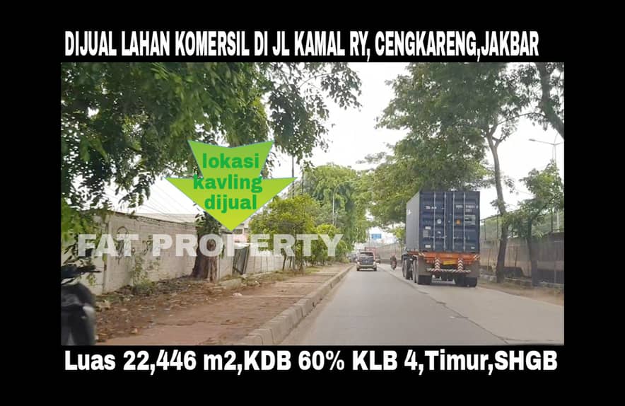 Dijual lahan komersil di Jl Kamal Raya,Cengkareng,Jakarta Barat.