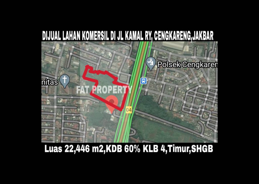 Dijual lahan komersil di Jl Kamal Raya,Cengkareng,Jakarta Barat.