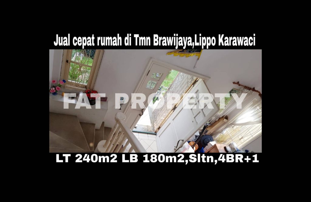 Jual cepat super BU:Rumah asri di Lippo Karawaci Central,di Taman Brawijaya.