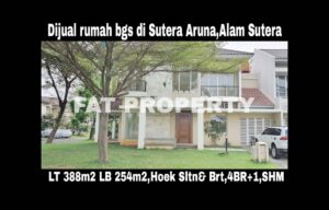 Jual cepat rumah bagus hoek di Sutera Aruna,Alam Sutera,Serpong.