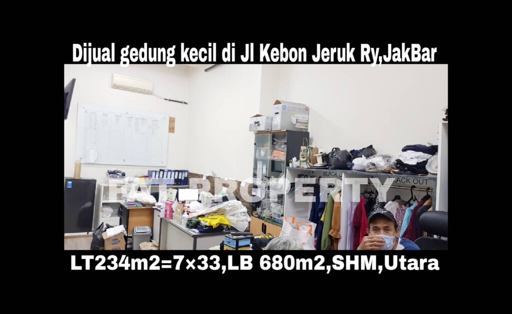 Dijual gedung kecil bagus di Jl Kebon Jeruk Raya,Jakarta Barat.