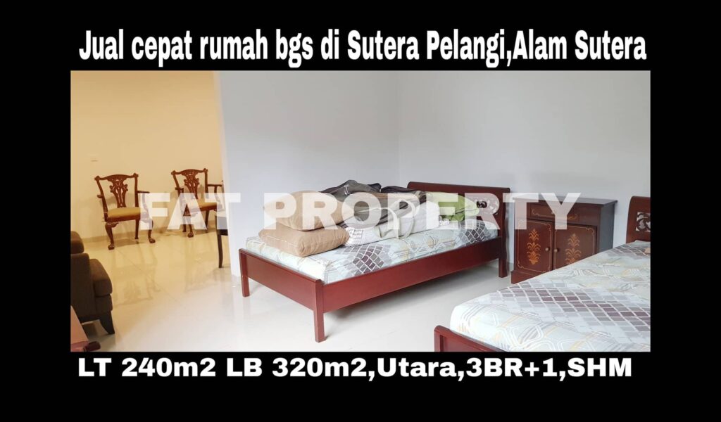 Jual cepat rumah bagus baru renov di Sutera Pelangi,Alam Sutera,Serpong.