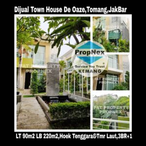 Dijual townhouse di De Oaze,Tomang,Jakarta Barat.