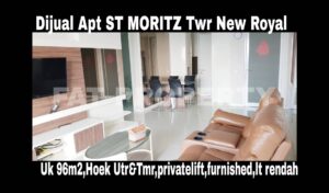 Dijual Apartment ST Moritz di Jl Puri Indah Jakarta Barat.