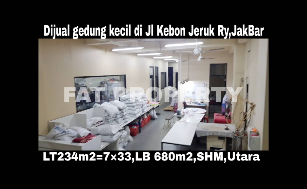 Dijual gedung kecil bagus di Jl Kebon Jeruk Raya,Jakarta Barat.