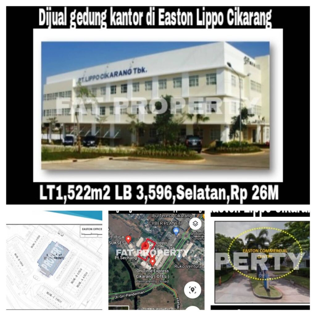 Dijual gedung kantor di Eaton Commercial Centre,Jl Gunung Panderman,Lippo Cikarang.