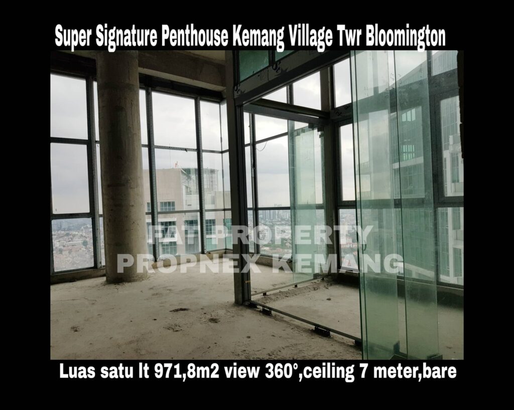 Dijual super signature penthouse di lantai tertinggi  Apartement Kemang Village Tower Bloomington,tower terbaik & terbaru