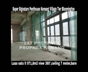 Dijual super signature penthouse di lantai tertinggi Apartement Kemang Village Tower Bloomington,tower terbaik & terbaru