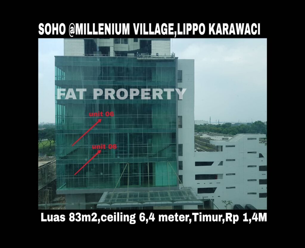 Dijual SOHO (Smart Office Smart Office) di Millenium Village,Lippo Karawaci.