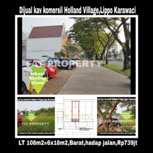 Dijual kavling komersil di Jl Teuku Umar LIPPO KARAWACI UTARA.
