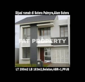 Jual cepat rumah bagus di Sutera Palmyra,Alam Sutera,Serpong.