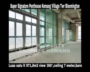 Dijual super signature penthouse di lantai tertinggi Apartement Kemang Village Tower Bloomington,tower terbaik & terbaru