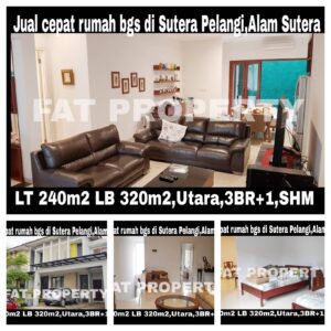 Jual cepat rumah bagus baru renov di Sutera Pelangi,Alam Sutera,Serpong.