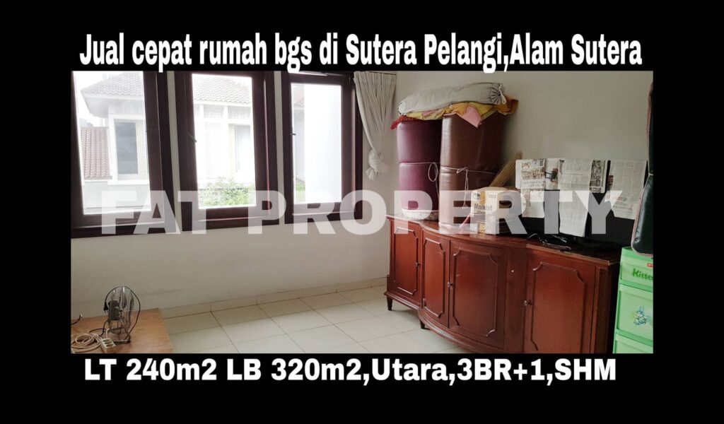 Jual cepat rumah bagus baru renov di Sutera Pelangi,Alam Sutera,Serpong.